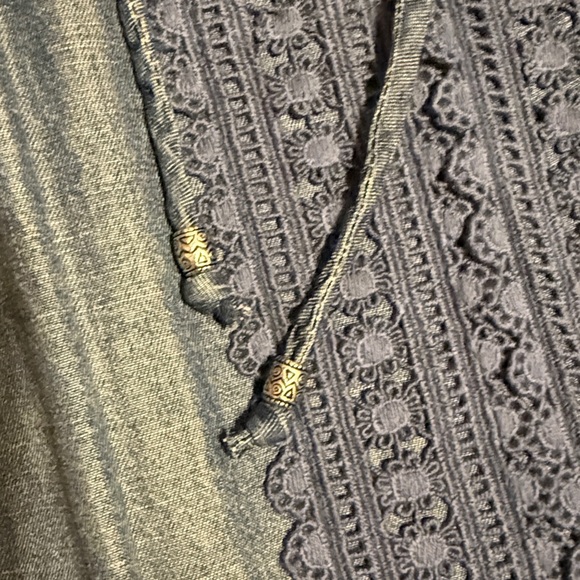 Vintage America Blue Denim Long Sleeve Top - Picture 4 of 10